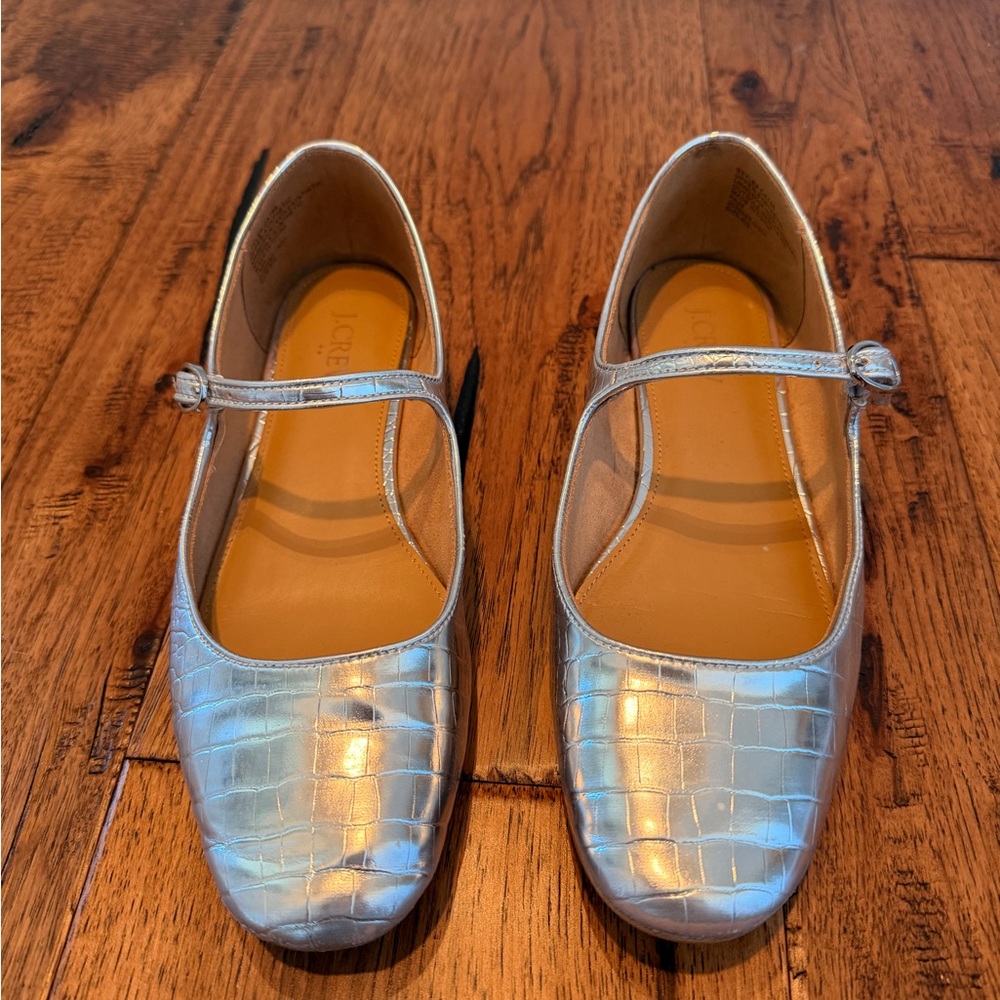 J. Crew Metallic Flats